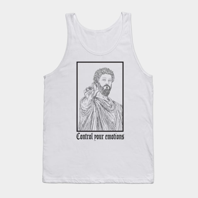 Stoicism Desing Marcus Aurelius - Stoic - Philosophy Tank Top by Tanguarts